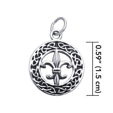 Celtic Fleur De Lis Silver Charm TCM030 - Jewelry